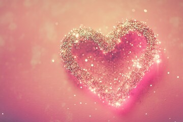 Obraz premium A pink heart-shaped object on a pink background, perfect for Valentine's Day or romantic themes