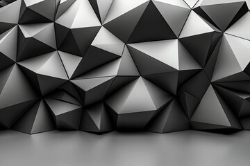 Obraz premium Abstract Geometric Dark Black Anthracite Gray Green Background