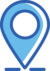 Simple Blue Map Pin Icon – High-Quality Vector File