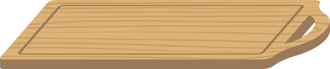 Rectangle wooden cutting board flat