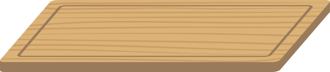 Rectangle wooden cutting board flat
