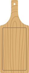 Rectangle wooden cutting board vector