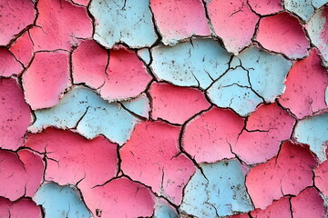A concrete wall with cracked paint a grunge background