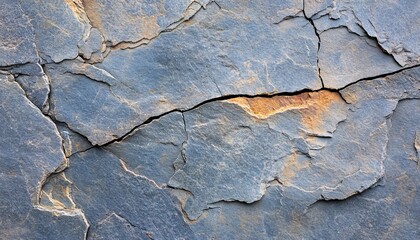Intricate details of a layered stone surface magnified, showcasing the unique textures and patterns found in slate. Stone Texture.