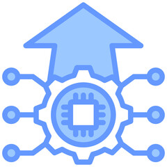 Emerging Technology Blue Icon