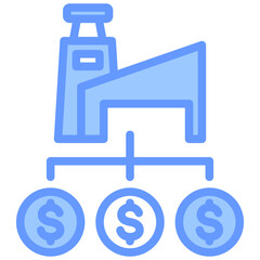 Obraz premium Capital Intensive Blue Icon