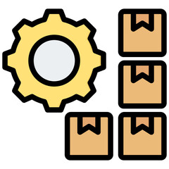 Volume Production Outline Color Icon