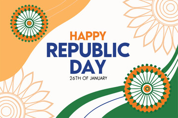 happy republic day vector art silhouettes style with white background 