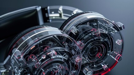 Fototapeta premium A photo of over-ear headphones