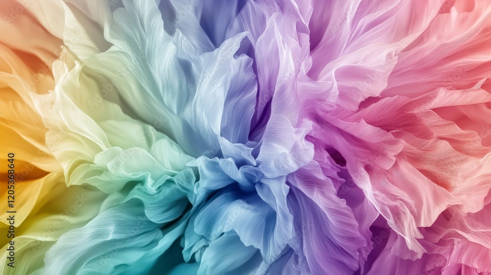 Fototapete soft abstract shapes blend in gradient rainbow pattern artistic design digital art colorful environm