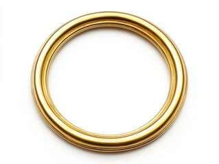 Gold ring on a white background
