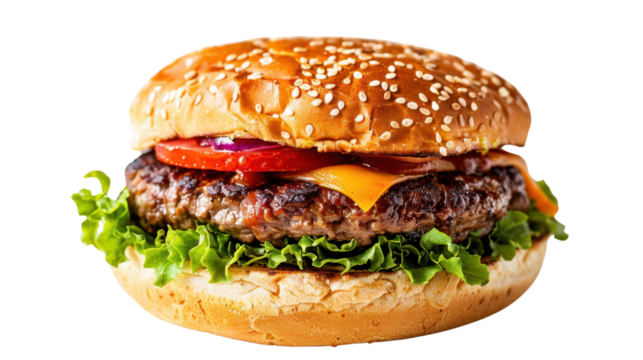 
Delicious cheesy steak sandwich on transparent background 