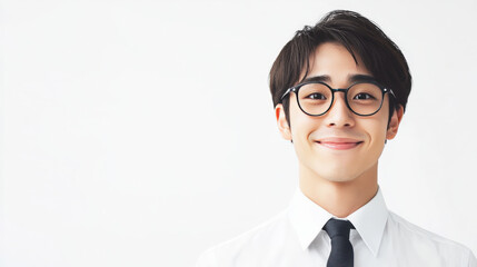 An Asian office businessman, happy to apply for new job!
