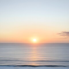 Naklejka premium Panoramic Sunrise View Over Coastal Horizon at Tranquil Beach