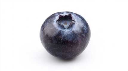 Obraz premium A blueberry featuring a distinct hole in its center, showcasing its unique texture and structure.