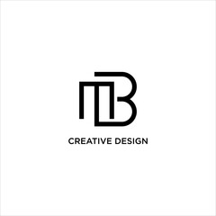 modern initial MB logo letter monogram design vector for technology consulting 
