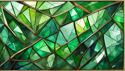 Fototapeta premium Alexandrite crystal stained glass texture, bright shades of colors and geometric shapes pattern