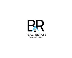 Modern Letter BR  and real estate logo design