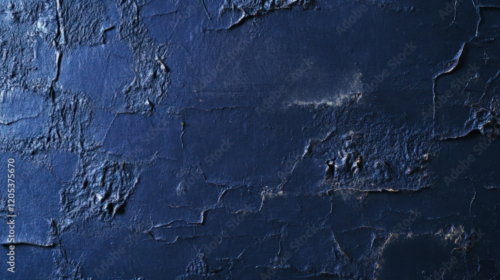 Wall mural a close-up view of a navy-blue wall with a grunge texture in a stop motion loop.