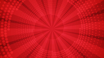 A red background with a red circle in the center