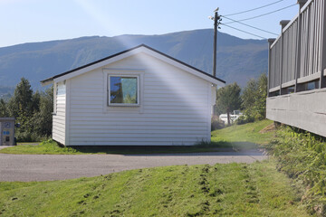 Camping houses in Alesund, Norway