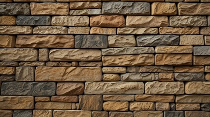 Obraz premium Different sizes and colors of stones create a textured wall that adds depth and character to an interior space showcasing rustic design elements for decor