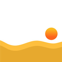 Landscape of sunset in the desert