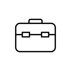 Briefcase icon vector. suitcase sign and symbol. luggage symbol.