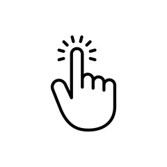 Hand cursor icon vector. cursor sign and symbol. hand cursor icon clik