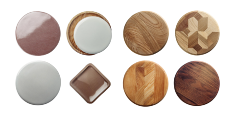 Assorted Wooden and Ceramic Surface Samples