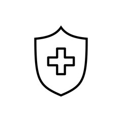 Health insurance icon vector. Insurance health document sign and symbol