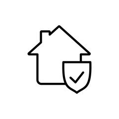 Obraz premium home insurance icon vector. home protection sign and symbol
