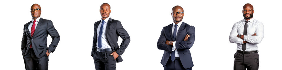 Professional Businessmen in Stylish Suits Posing Confidently Together