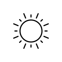 Sun icon vector. Brightness sign and symbol