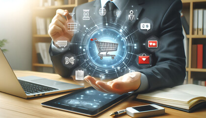 Fototapeta premium E-Marketing Strategy: Engaging with Digital Analytics