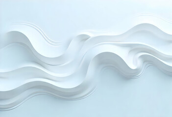 Abstract White Wave Background Design Image