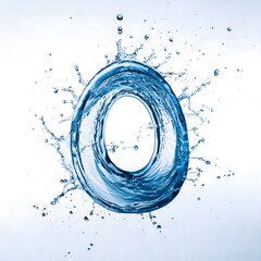Fototapeta premium Water Number Zero Splash
