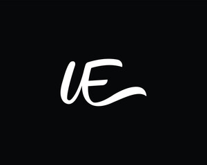 creative letter UE logo design template