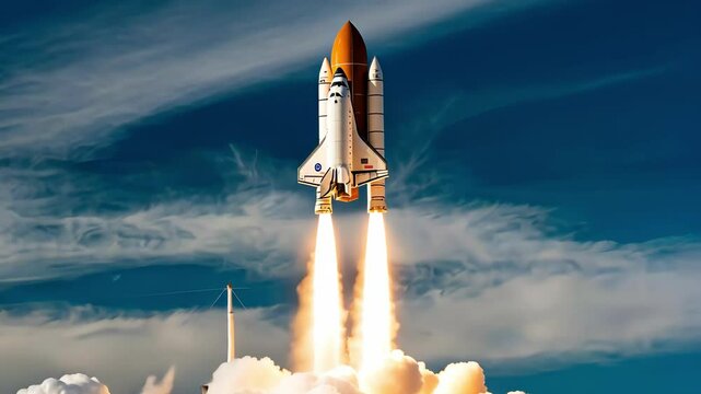 Rocket launch showcases powerful ascent, engineering innovation, and exploration missions in a dramatic sky setting