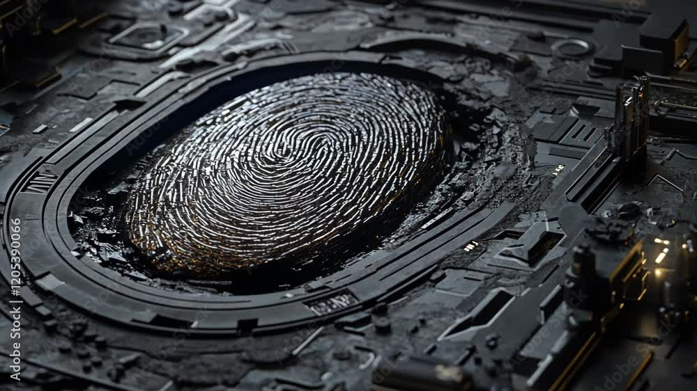 Poster dark swirl pattern in a futuristic abstract setting with intricate details and textures creating a u