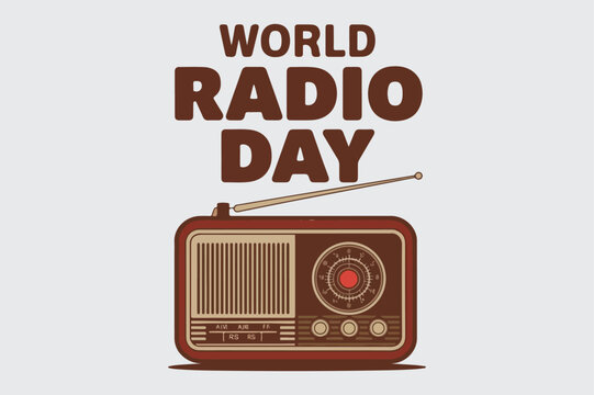World Radio day vector illustration art