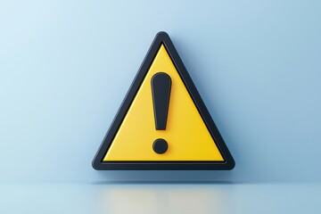 Warning sign alerting drivers urban area graphic design minimalist style close-up view safety awareness