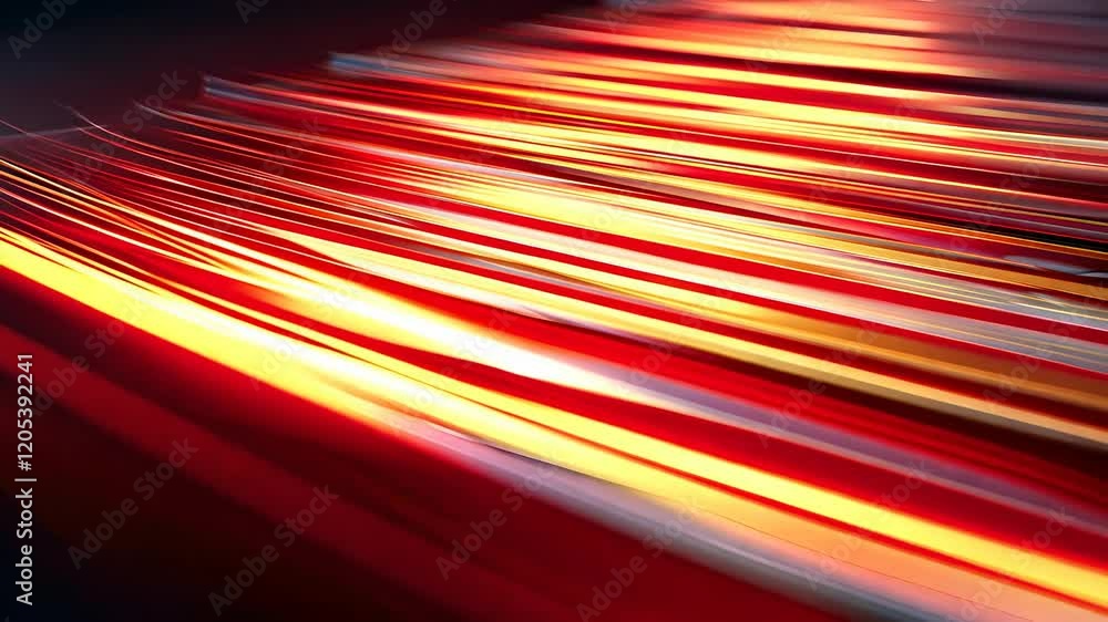 Poster shimmering red and black abstract metallic patterns