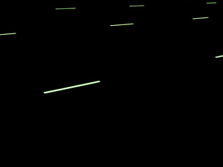 暗闇の中で光る複数のネオン。イラスト風の写真。