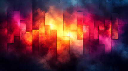 Fototapeta premium Abstract digital background, combining fluid art, gradient colors and wavy shapes, soft light and shadow effects, drawn using Procreate