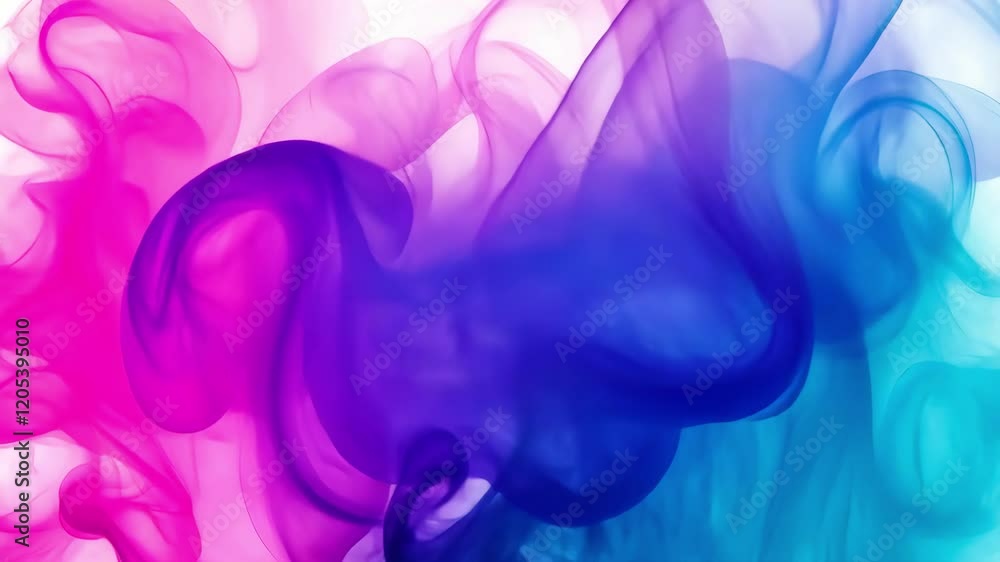 Poster colorful smoke flows and blends smoothly, creating an ethereal and vibrant atmosphere with abstract 
