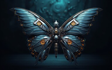 A Futuristic and Mechanical Butterfly