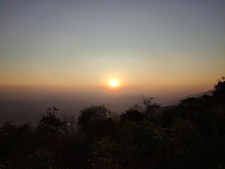 sunrise over the mountains