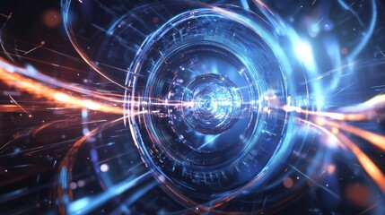 Obraz premium Realistic visualization of quantum computer qubits exploring the future of computing technology