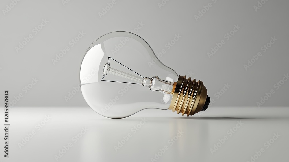 Poster a light bulb with coins stacked inside it, symbolizing ideas for smart saving, placed on a white sur